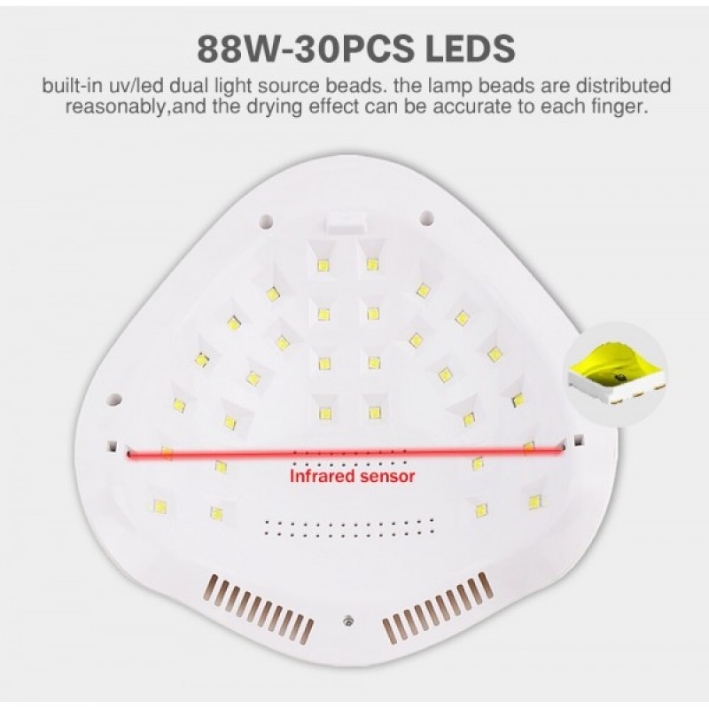 Επαγγελματικό Φουρνάκι Νυχιών SUN H9 Plus με UV LED 88W - Αυτόματη Ενεργοποίηση & Απενεργοποίηση
